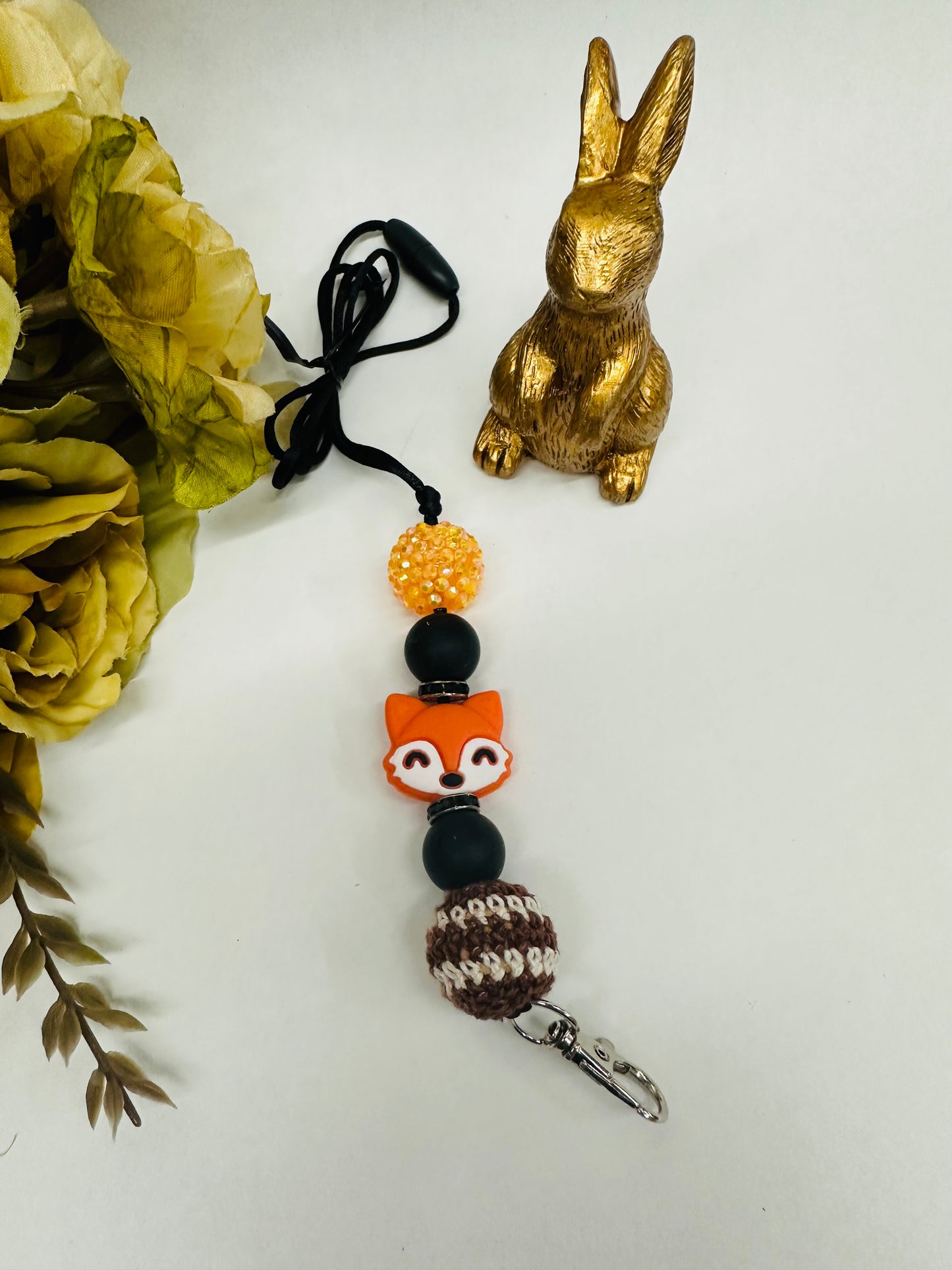 Orange Fox Lanyard