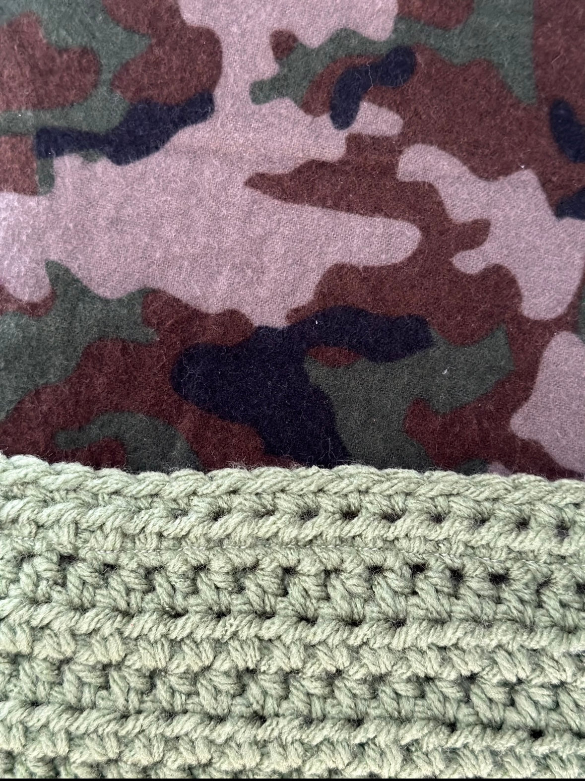 Green and Camouflage Baby Blanket