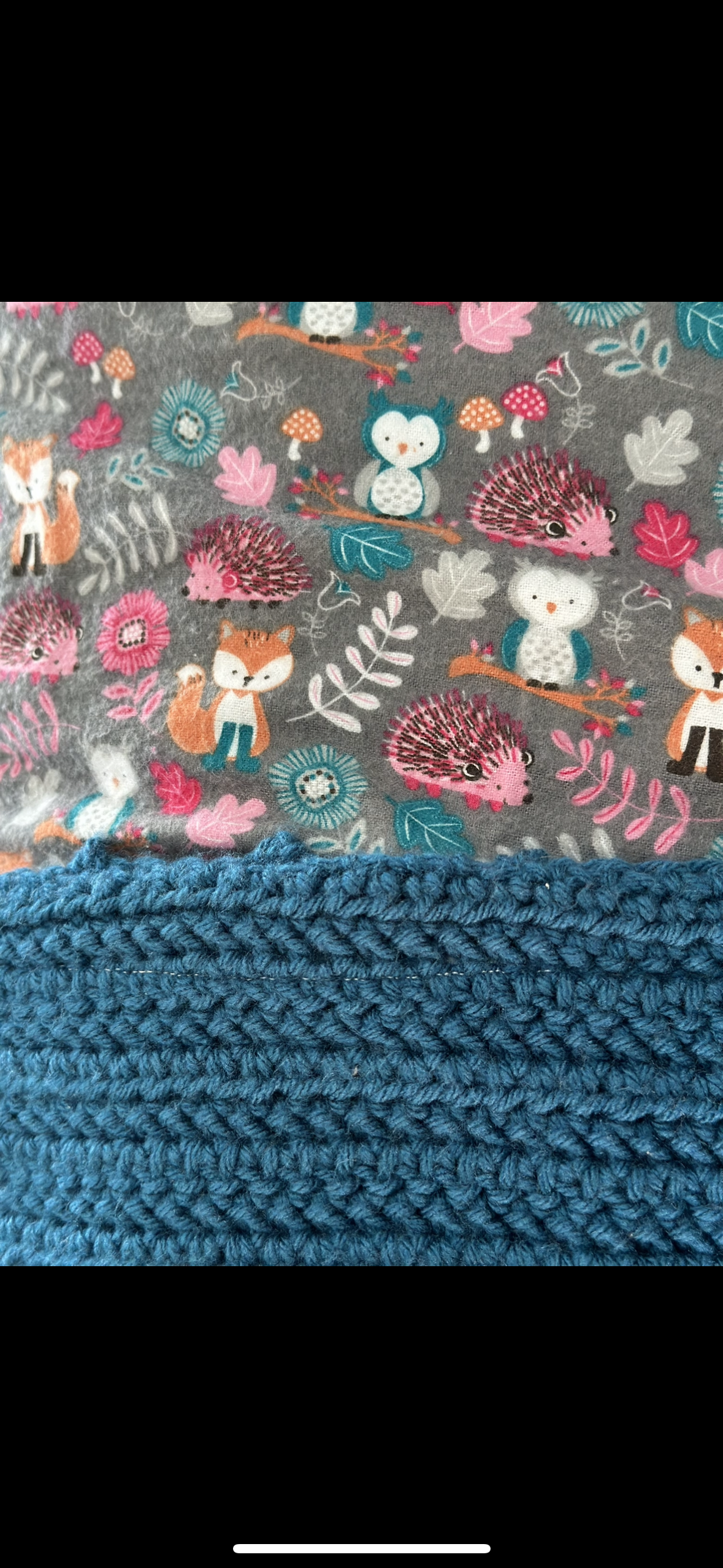 Blue Woodland Baby Blanket