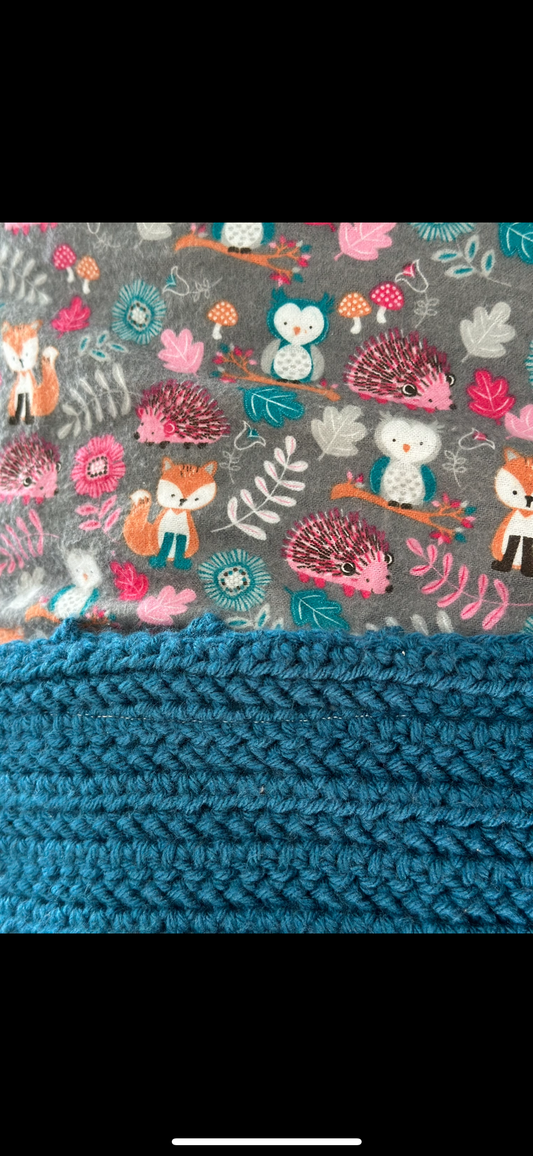 Blue Woodland Baby Blanket